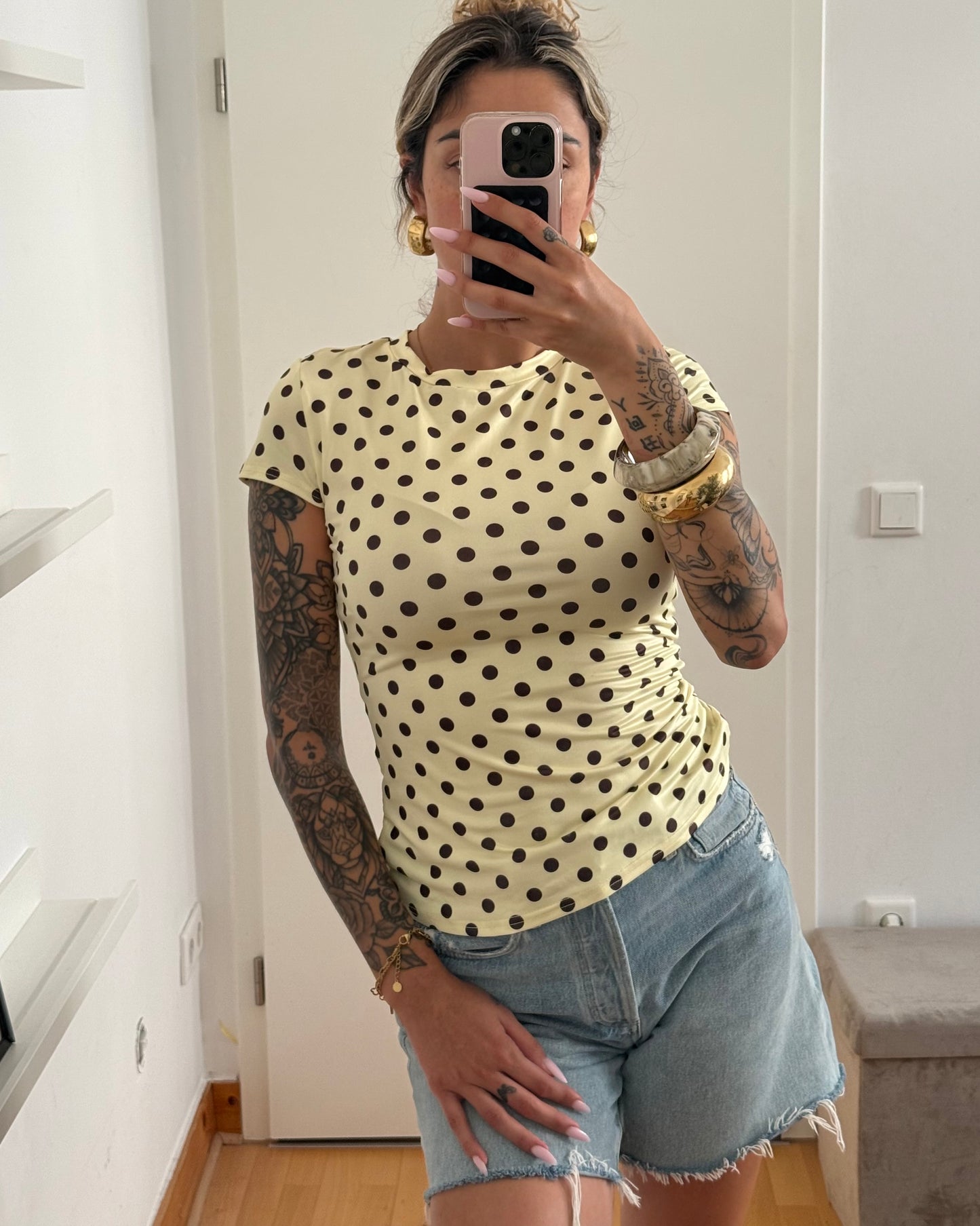 T-Shirts Punkte Butteryellow